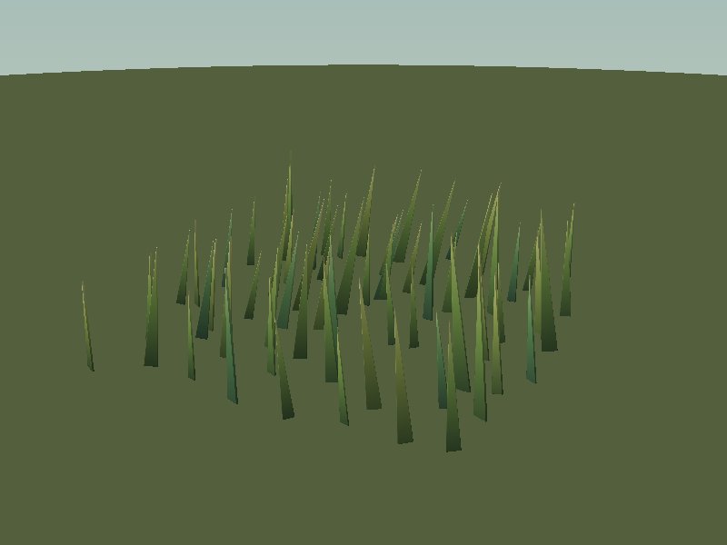 Some grass blades, blowing in the wind