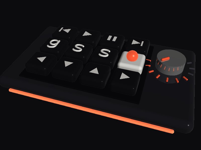 A macro pad: keys that press