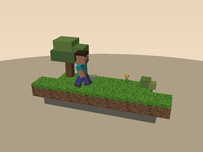 Minecraft Steve animation with responsive design